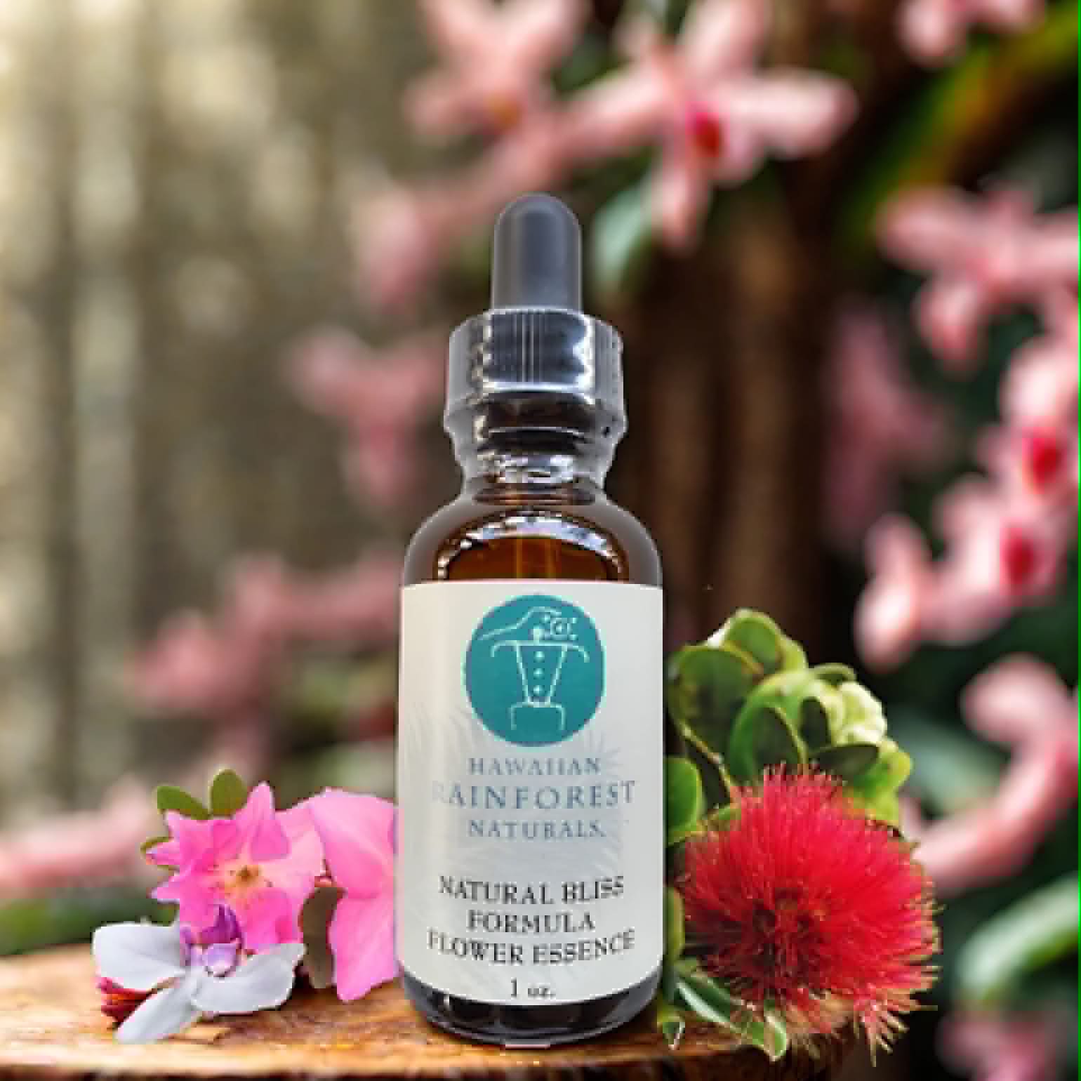 Hawaiian Rainforest Naturals フラワーエッセンス Natural Bliss Flower Essence for Rejuvenation & Well-Being